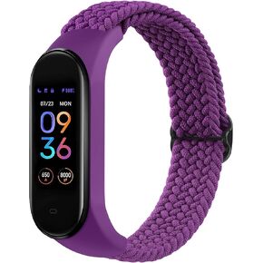 Elastic Bands for Amazfit Band 5 Replacement Strap Women Men, Soft Braided Nylon Solo Sport Strap Bracelet Wristband Compatible with Amazfit Band 5 Accessories
