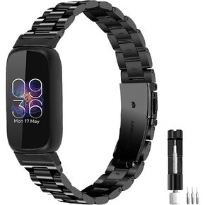 Metal Bands Compatible for Fitbit Inspire 3 for Women & Men,Solid Stainless Steel Adjustable Strap Replacement Band for Inspire 3 Fitness Tracker in Kuwait