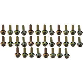 APDTY 134156 Engine Oil Pan Bolt Set of 32 (M8x1.25x.25)