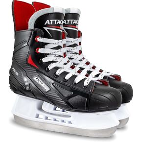 Draft/Attack Men's Ice Hockey Skates | Made in Europe (Czech Republic) | Color: Black