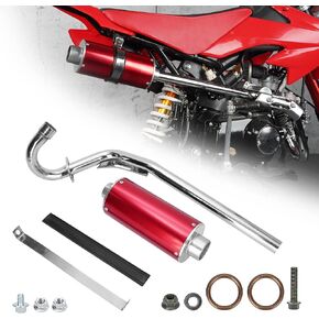 مجموعة أنابيب كاتم صوت العادم 28 مم لـ XR50 CRF50 70cc 110cc 125cc Taotao DB10 DB14 SR110 Rocketa xpro db-x20 SDG Coolster Ex16 الدراجة الترابية الصينية - أزرق