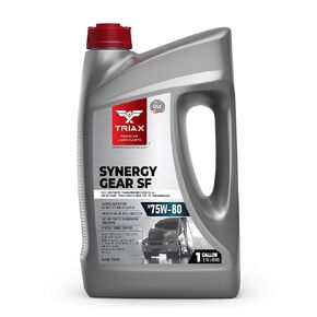 Triax Synergy Gear SF 75W-80 GL-4 Synthetic Transmission Fluid Compatible with Volvo iShift and Mack mDrive (1 Gal)