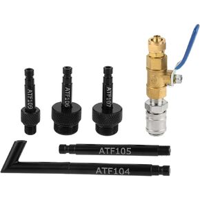 Transmission Automatic Fluid Oil Filling Filler Adapter Include Metal Dispenser with Shut Off Valve Compatible with VW Audi 09G 01J 722.9 CVT DSG ATF Benz 722.9