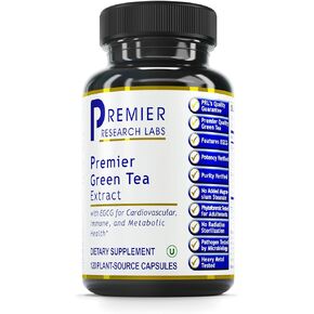 Premier Research Labs Green Tea Extract - Antioxidant Capsules - Supports Cardiovascular, Metabolic & Immune Health* - Pure Vegan & Kosher Certified - 120 Plant-Source Capsules