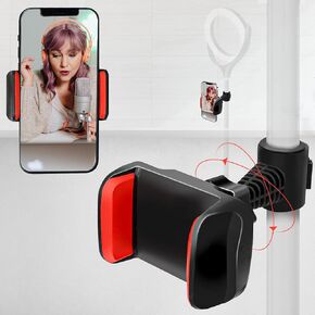 Julius Studio 360° Rotatable Phone Mount, Phone Holder with Clamp, Ring Light Accessory, Compatible with Most Smartphones, for Tripods, Stands, Video Conferencing, Live Stream, Photography, JSAG755