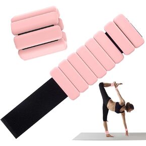 Wearable wrist weights and ankle weights ，1-2 lb. per pair， Soft touch adjustable Counterweight，ankle weights for women and man，gym Aerobic exercise, rehabilitation training, dance, swimming ，run