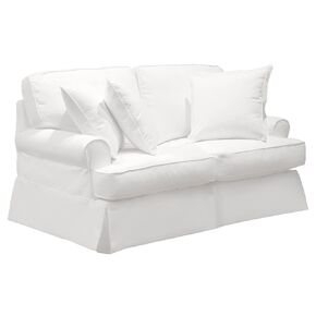 Sunset Trading Horizon Loveseat - Slip Cover Set Only - Performance White