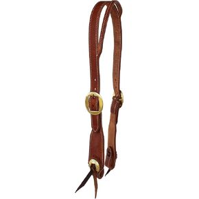 CHALLENGER Horse Tan Leather Adjustable Split Ear Headstall w/Tie Ends 78RT06