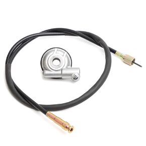 Motorcycle Speedometer Drive Gear with Cable Kit 12mm Axle Hole Scooter Speedometer Drive Gear with 98mm Speedometer Line Fit for Chinese GY6 Scooter Mopeds Jonway 150cc Parts