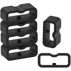 6-Pack Fastener Rings Compatible with Fitbit Luxe/Inspire 3/Inspire 2/Inspire/Inspire HR/Ace 2/Ace 3 Band Keeper, Silicone Replacement Watch Band Loop/Holder/Retainer
