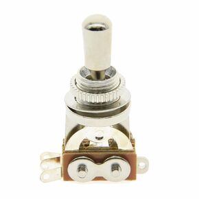 Dopro Guitar 3 Way Short-Frame Toggle Switch Pickup Selector Black with Brass Metal Black Tip (not Plastic Tip) for Les Paul Electric Guitars