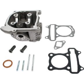 Glixal ATGT-12Z GY6 49cc 50cc to 100cc Scooter Engine 50mm Cylinder Head Assy with Valves Set for 139QMB 139QMA Chinese Moped ATV Go Kart Quad (Non EGR Type, 69mm Valves)
