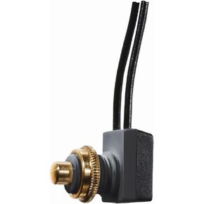 RV Designer S751, Push Button Switch, 10 Amp, On / Off, SPST, 8 inch Leads