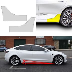 BOGAR TECH DESIGNS - Pre Cut Paint Protection Film Clear Bra PPF Decal Film Kit Compatible with Tesla Model 3 2017-2023