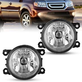 Nilight Fog Light Assembly Compatible with 2005-2016 Ford 2005-2015 Lincoln 2010-2015 Honda 2010-2016 Acura 2005-2015 Nissan 2010-2016 Subaru 2009-2013 Suzuki,2 Years Warranty