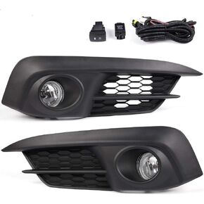 مصابيح الضباب الأمامية PIT66، متوافقة مع موديلات 2004-2005 Honda Civic 2/4 أبواب فقط (غير مناسبة لنماذج Si) عدسة شفافة ممتص الصدمات مجموعة مصابيح الضباب للسائق وجانب الركاب يسار/يمين