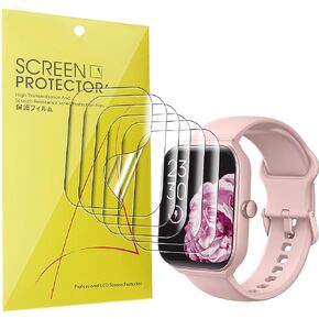 Compatible for TOOBUR IDW16 Smart Watch Screen Protector, [6 Pack] Full Coverage TPU Clear Film Compatible for TOOBUR IDW16 1.95" Smart Watch/IDW16 1.95" Smart Watch/Faweio IDW16 1.95" Smart