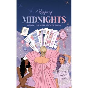 The Rongrong Sticker Book Mental Health Theme for Planners, Calendars, Journals – Aesthetic Premium Quality Perfect Companion for Nighttime Planning and Reflections – 24 Pages