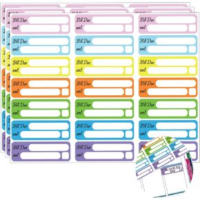 Bill Due Pay Planner Sticker 210PCS Day Calendar Reminder Labels 0.5''x1.5'' Due Bill Organizer Labels Bills Dues Tracking Label Pay Planners Reminder for Planners Scrapbooking&Journals Budgeting