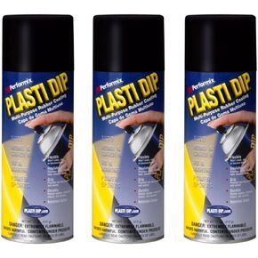 3 PACK PLASTI DIP Mulit-Purpose Rubber Coating Spray BLACK 11oz Aerosol