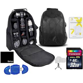 Essentials Accessory Bundle Kit For Nikon D7200, D7100, D7000, D5500, D5300, D5200, D3400, D3300, D3200, D3100, D800, D800E, D750, D600,D610, D300S, D90 DSLR Digital SLR Camera 32GB Card + BackPack