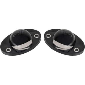 HERCOO License Plate Lights Lamp Lens Left Right Hand Black Housing Compatible with 1994-2002 Dodge Ram 1500 2500 3500 Pickup Truck Rear Step Bumper Aftermarket Replacement, Pack of 2