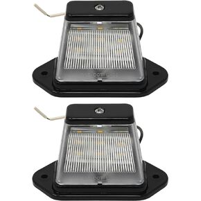 Qty 2 4"x2" Heavy Duty Surface-Mount 6 LED Trailer License Plate Lights [DOT/SAE Certified] [IP67 Waterproof Rated] [Ultra-Durable] License Tags for Trailers, RVs, Trucks & Boats - Chrome Housing