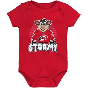 OuterStuff Carolina Hurricanes Newborn & Infants 0-24 Months Mascot Pride Logo Onesie Bodysuit Romper