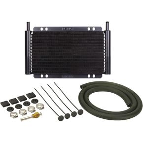 Derale 13502 Series 8000 Plate and Fin Transmission Oil Cooler, Black