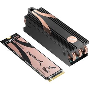SABRENT Rocket 4 Plus SSD with Heatsink 8TB PCIe Gen 4 NVMe M.2 2280 Internal Solid State Drive, Extreme Speed, Heat Management [SB-RKT4P-HTSP-8TB]