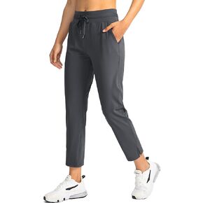 Soothfeel Women's Golf Pants with 4 Pockets 7/8 Stretch High Wasited Travel Athletic Work Pants for Women