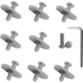 8Pack Stainless Steel Kayak Rail Track Mount Nuts Tie Down Eyelet Rail Mounting Screws for Kayak Canoe Boat Rail Track