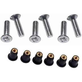 M5 Neoprene Well Nut M5 with 25mm Marine Grade Stainless Steel Machine Screw (Pack 6) (F)