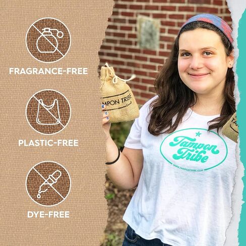 تامبون ترايب - فوط قطنية عضوية بأجنحة للنساء، فوط صحية قابلة للتنفس خالية من المواد الكيميائية، فوط ليلية ونهارية مانعة للتسرب للنساء، مناديل صحية مستدامة غير سامة، مع 10 فوط رفيعة in Kuwait