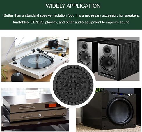 Baroc HiFi مكبر صوت بأقدام حاملة، وسائد قاعدة عازلة للصوت وممتص للاهتزاز لنظام HiFi LP Phono ومضخم صوت ومشغل تسجيل (4 قطع) in Saudi Arabia