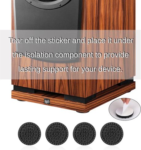 Baroc HiFi مكبر صوت بأقدام حاملة، وسائد قاعدة عازلة للصوت وممتص للاهتزاز لنظام HiFi LP Phono ومضخم صوت ومشغل تسجيل (4 قطع) in Saudi Arabia