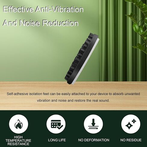 Baroc HiFi مكبر صوت بأقدام حاملة، وسائد قاعدة عازلة للصوت وممتص للاهتزاز لنظام HiFi LP Phono ومضخم صوت ومشغل تسجيل (4 قطع) in Saudi Arabia