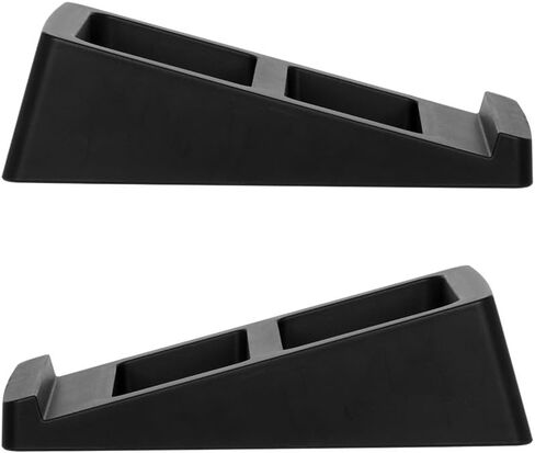 Monoprice Tilted Wedge Desktop Speaker Stands for Medium Sized Speakers, Speaker Riser, Anti-Vibration, 15 Degrees of Tilt, Pair, for Bookshelf Speakers and Studio Monitors in Saudi Arabia