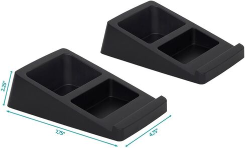 Monoprice Tilted Wedge Desktop Speaker Stands for Medium Sized Speakers, Speaker Riser, Anti-Vibration, 15 Degrees of Tilt, Pair, for Bookshelf Speakers and Studio Monitors in Saudi Arabia