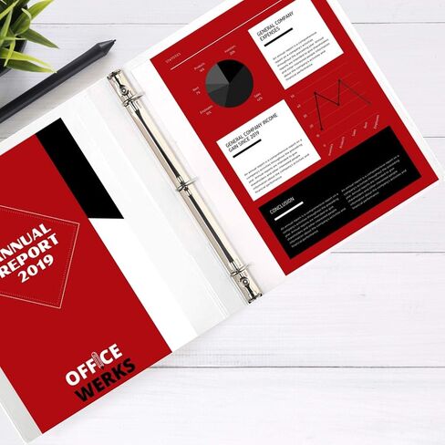 3 مجلدات حلقية، 8 عبوات من غلاف عالي التحمل بحلقة على شكل حرف D مقاس 2 بوصة مع جيوب لحجم الورقة 8.5 بوصة × 11 بوصة، غطاء شفاف متين غير لاصق وقابل للتخصيص (أبيض) in Kuwait