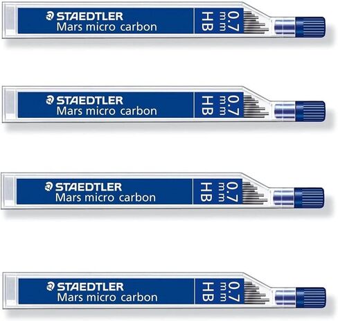 STAEDTLER Mars Micro Carbon 250 0.7 مم 2B - عبوات أقلام الرصاص - 4 أنابيب/حزم (48 سلسلة) (HB-0.7 مم) in Saudi Arabia