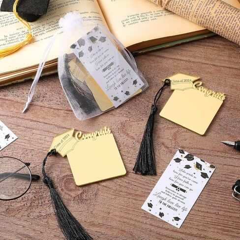 12 Sets Graduation Party Favors Class of 2024 Graduation Gifts Magnetic Graduation Cap Acrylic Picture Frame Mini Tassel Kit Graduation Cards Organza Bags College Seniors Grad (Royal Blue) in Saudi Arabia