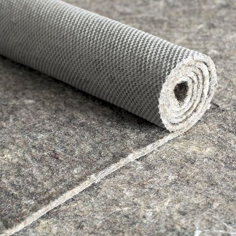 RUGPADUSA - قفل محيطي - سمك 2'x3' - 1/8 بوصة - لباد ومطاط - وسادة سجادة عالية الجودة غير قابلة للانزلاق - بطانة رقيقة مع قوة إمساك موثوقة، آمنة لجميع الأرضيات in Kuwait