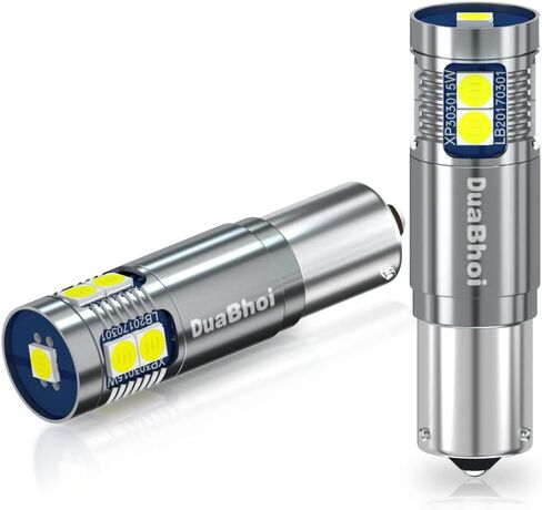 DuaBhoi H21W LED لمبة BAY9S 64136 600LM ساطعة للغاية CANBUS خالية من الأخطاء لـ 12 فولت BMW VW CC Audi 6000K أبيض مؤشر الضباب الخلفي وقوف السيارات وإيقاف الذيل النسخ الاحتياطي عكس ضوء السيارة (عبوتان) in Kuwait