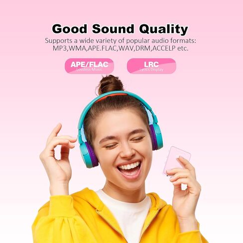 مشغل MP3 سعة 64 جيجابايت مع بلوتوث، مشغل موسيقى رقمي محمول MP3 MP4 لمحبي الموسيقى مع تسجيل صوتي وراديو FM وساعة توقيت مدمجة عالية الدقة مع شاشة لمس كاملة 2.4 بوصة وإضاءة فائقة (أسود) in Saudi Arabia