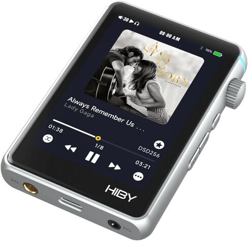 HiBy R3 II (Gen 2) Hi-Fi Lossless Audio Player - Portable with Bluetooth, WiFi, DSD, PCM, MQA Streaming, Dual ESS ES9219C, MQA 16X, TIDAL/Qobuz, 3.5mm+4.4mmBAL Jacks (Red) in Kuwait