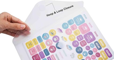 9x7 Clear Plastic Envelopes Hook Loop Closure Receipt Stickers Storage Holder 20 Pack in Saudi Arabia