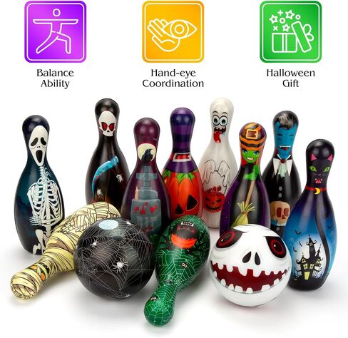 Christmas Games Bowling Set for Kids Party Supplies, Christmas Bowling Pins Bowling Balls Family Indoor Outdoor Party Games, Xmas Party Supplies Favors in Saudi Arabia