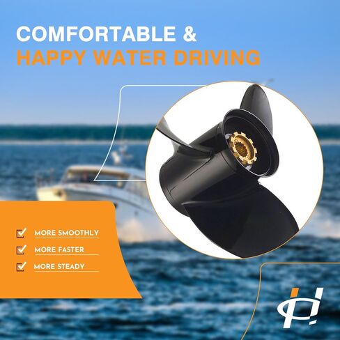مجموعة محور HQPASFY 835257Q1 Flo-Torq II متوافقة مع Mercury وMariner وMercruiser وVerado وAlpha One وBravo 60-300 HP استبدال مروحة المحرك الخارجي # 835257K1 835257A1 in Kuwait