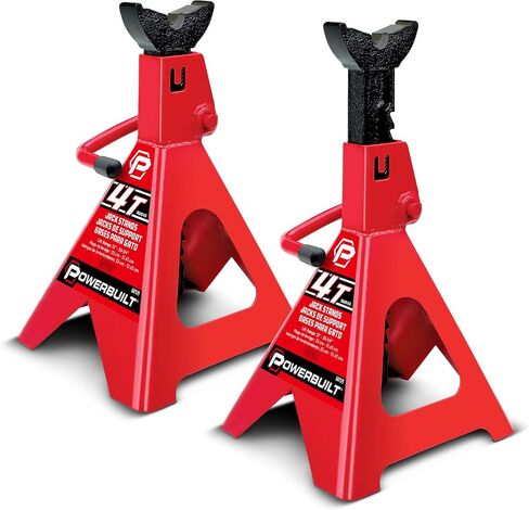 Powerbuilt 4 Ton Ratchet Jack Stand - 647529, Red in Saudi Arabia